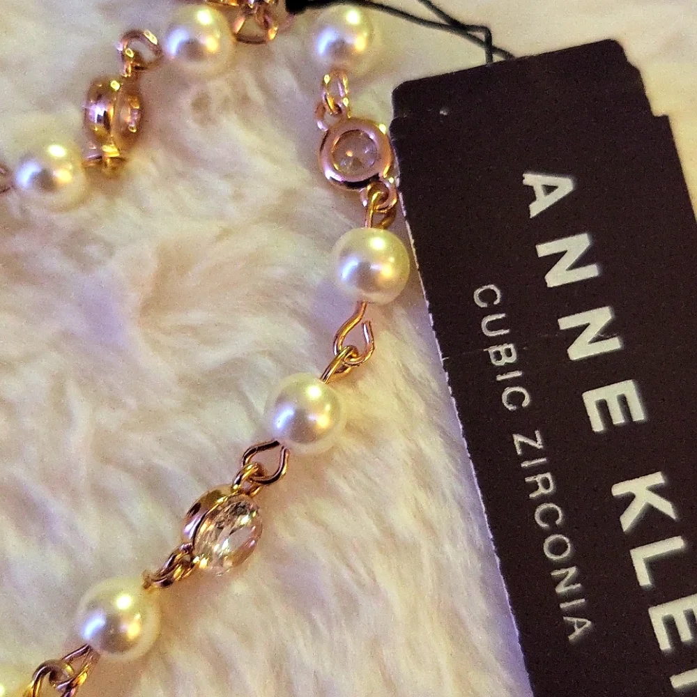Anne Klein Gold and Pearl Bracelet - Picture 2 of 5